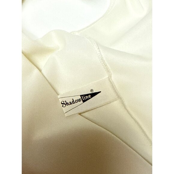 Vintage ShadowLine Women's Peignoir Ivory Chiffon Baby Doll Gown Robe Small - Picture 9 of 10